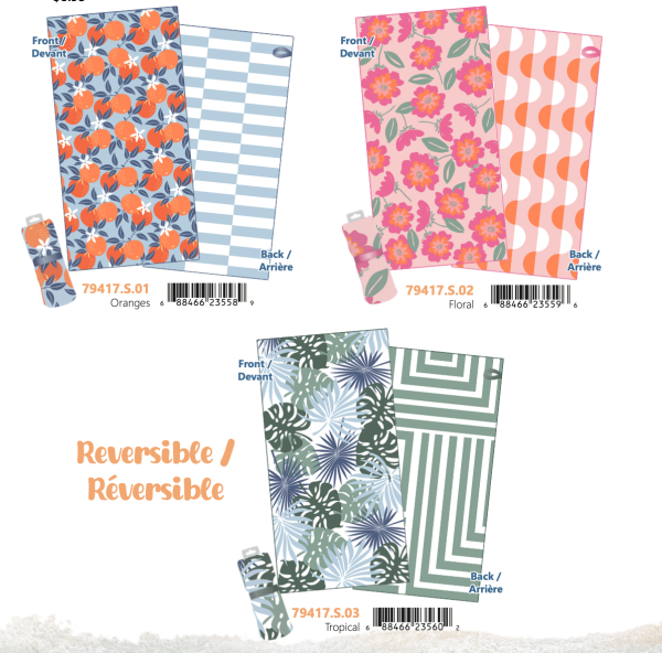 Super Absorbent Reversible Microfibre Beach Towel